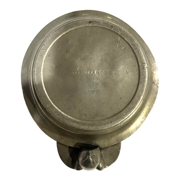 Vintage Yamaka & Co Japan Pewter Goose Tray Red (Possible Jade/Coral) Eyes - Picture 6 of 13